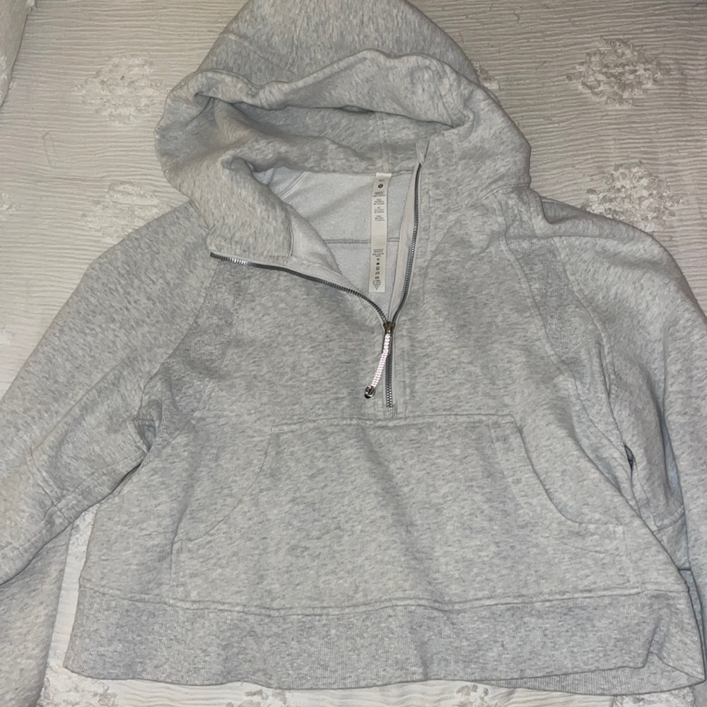 Lululemon Scuba Oversized Half-Zip Hoodie in Heathered Gray